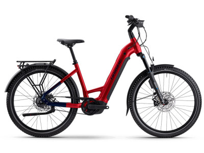 Trekové elektrokolo Haibike Trekking 9 ABS – Low | fruity red / blue