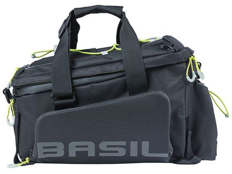 Brašna na nosič Basil Miles XL Pro – černá/limetková