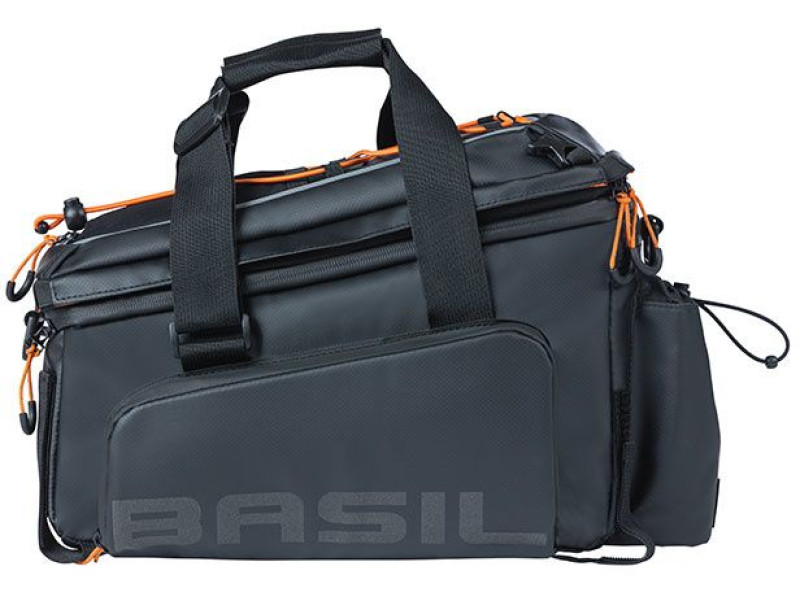 Brašna na nosič Basil Miles XL Pro – černá/oranžová