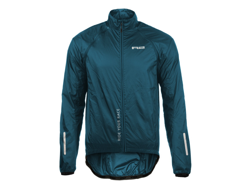 Cyklistická bunda R2 DUOS ATJ03B – petrolejová