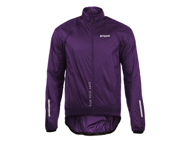 Cyklistická bunda R2 DUOS ATJ03C – tmavě fialová