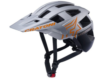 Cyklistická helma Cratoni AllSet Pro – stříbrná/oranžová